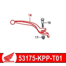 53175-KPP-T01 : Originaler Honda Kupplungshebel CB500X CB500F CBR500R