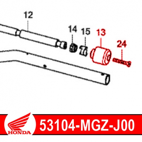 53104-MGZ-J00 + 90191-KYJ-900 : Originaler Honda Lenkerendanschlag CB500X CB500F CBR500R