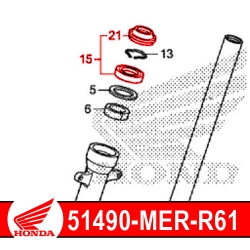 51490-MKA-D81 : Guarnizione di tenuta originale Honda CB500X CB500F CBR500R