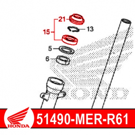 51490-MKA-D81 : Sello de aceite original Honda CB500X CB500F CBR500R