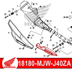 18180-MJW-J40ZA : OEM Collector Protection Cover CB500X CB500F CBR500R