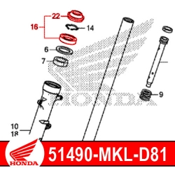 51490-MKL-D81 : Guarnizione di ricambio originale Honda CB500X CB500F CBR500R