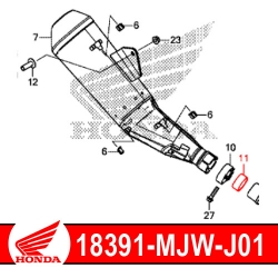 18391-MJW-J01 : Guarnizione di scarico Honda CB500X CB500F CBR500R