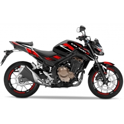 burn-out-grafix : Dekorationsset Aufkleber Burn-Out Grafix CB500X CB500F CBR500R